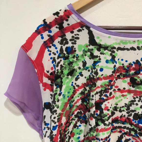 Colorful Paint Splattered Top - Picture 2 of 5